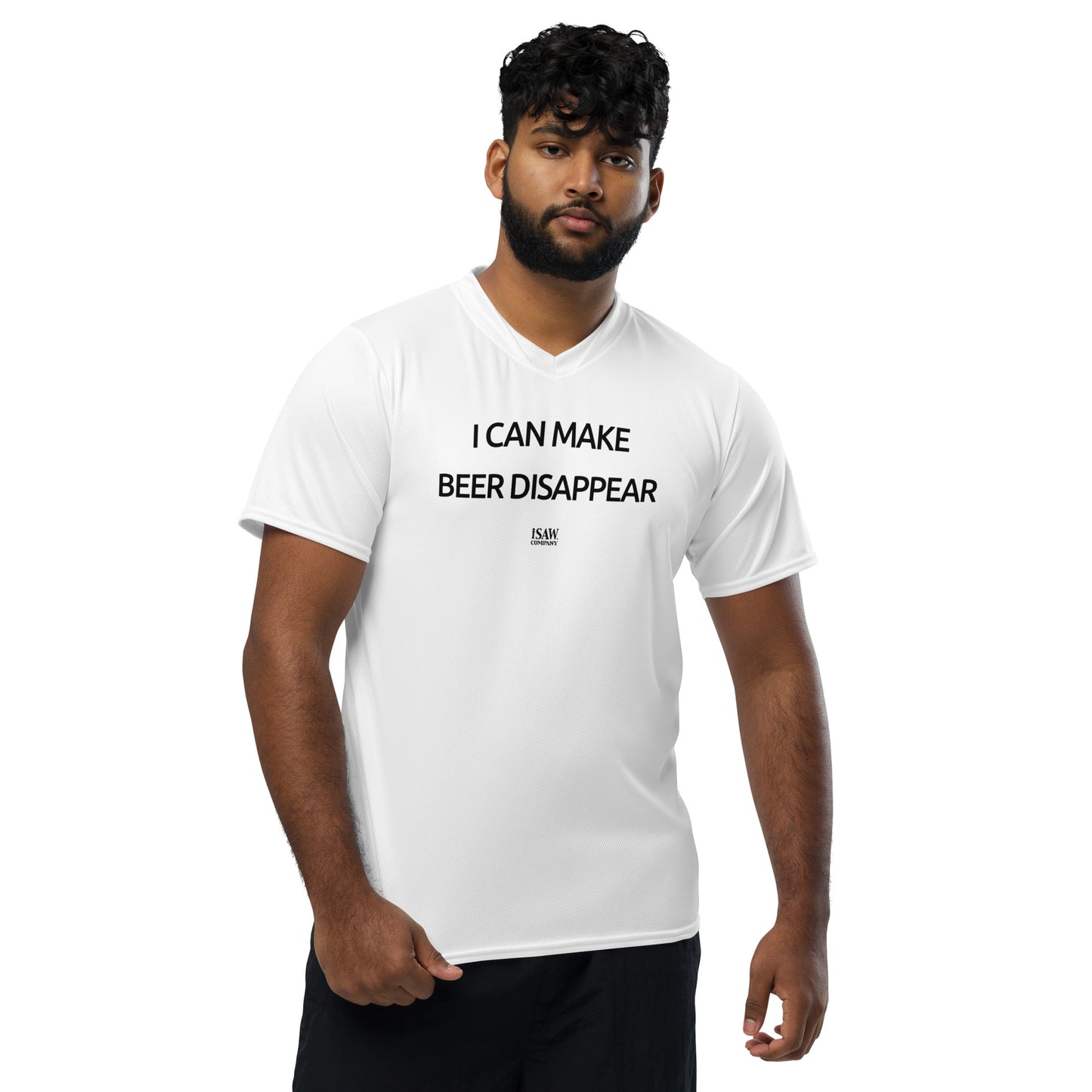 I Can Make Beer Disappear - Unisex White Sports Jersey - iSAW Company