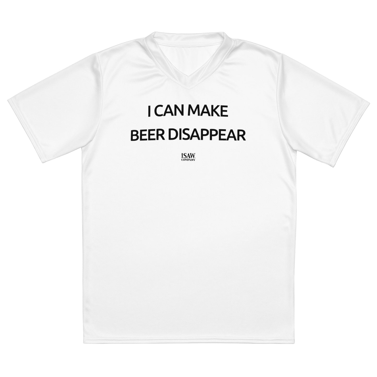 I Can Make Beer Disappear - Unisex White Sports Jersey - iSAW Company