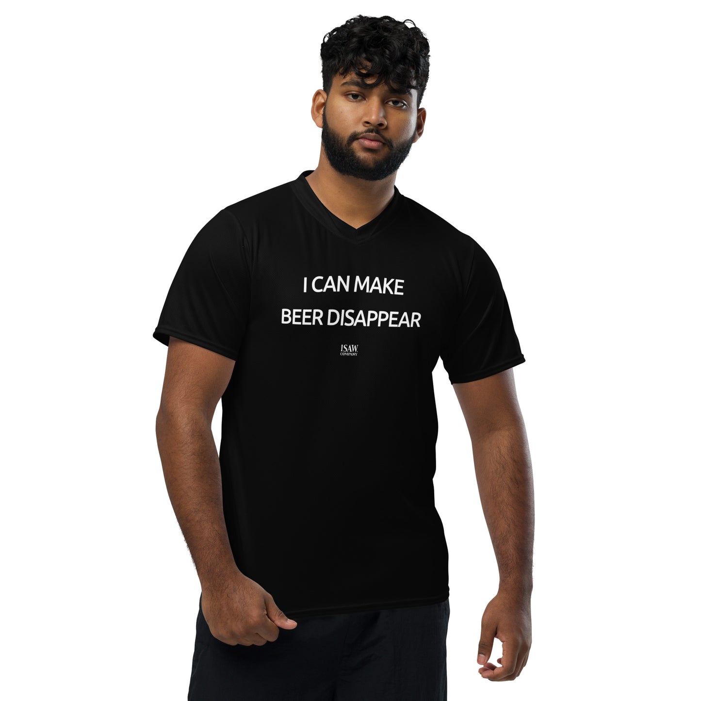 I Can Make Beer Disappear - Unisex Black Sports Jersey - iSAW Company