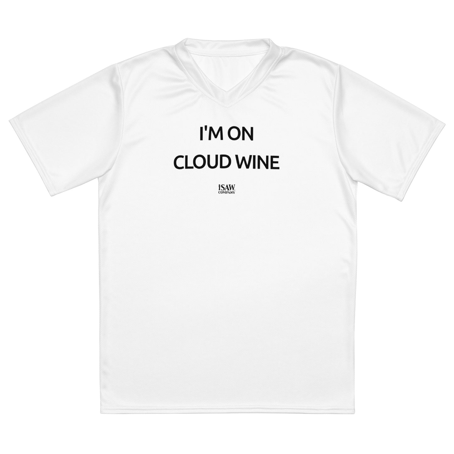 I'm On Cloud Wine - Womens White Sports Jersey - iSAW Company