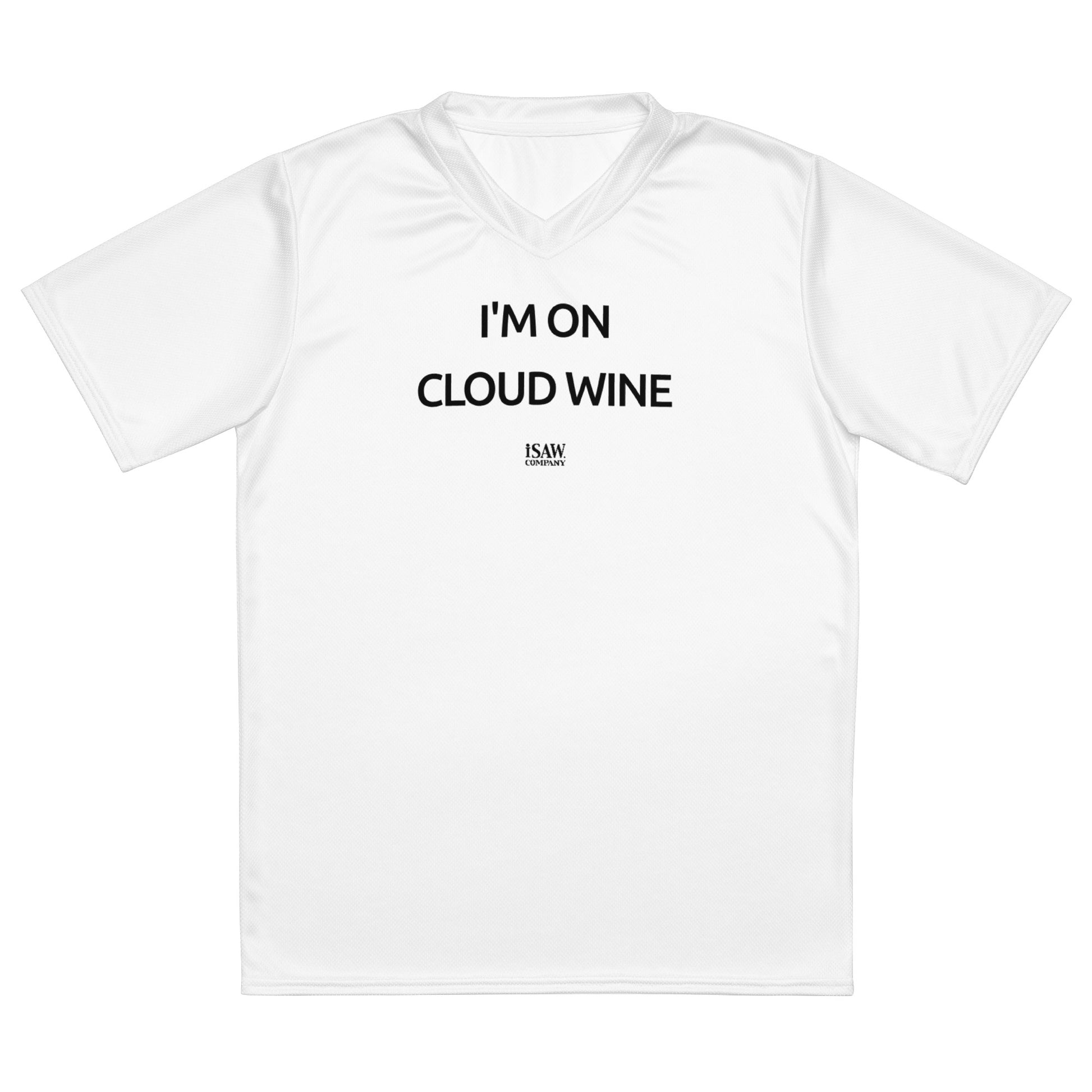 I'm On Cloud Wine - Womens White Sports Jersey - iSAW Company