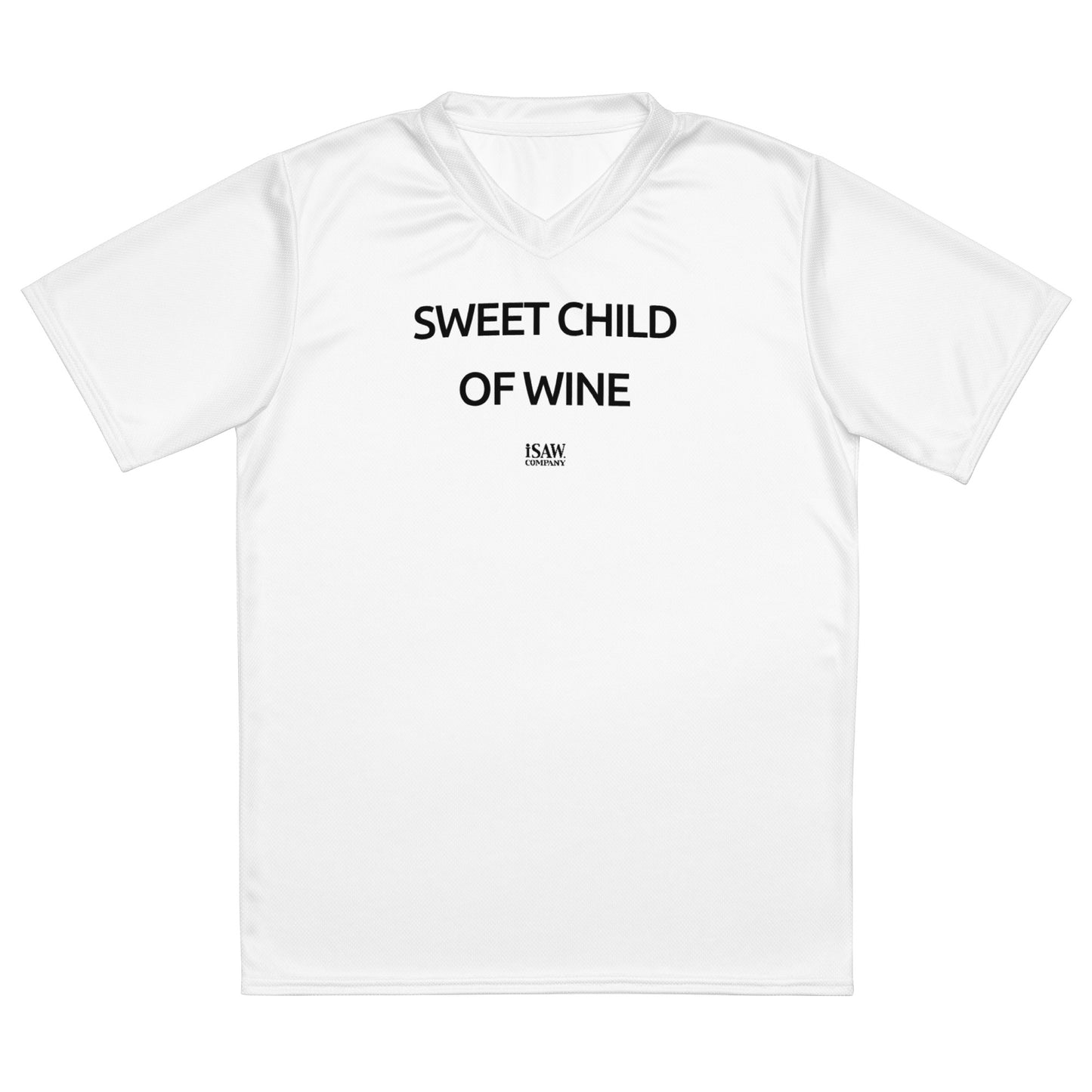 Sweet Child Of Wine - Womens White Sports Jersey - iSAW Company