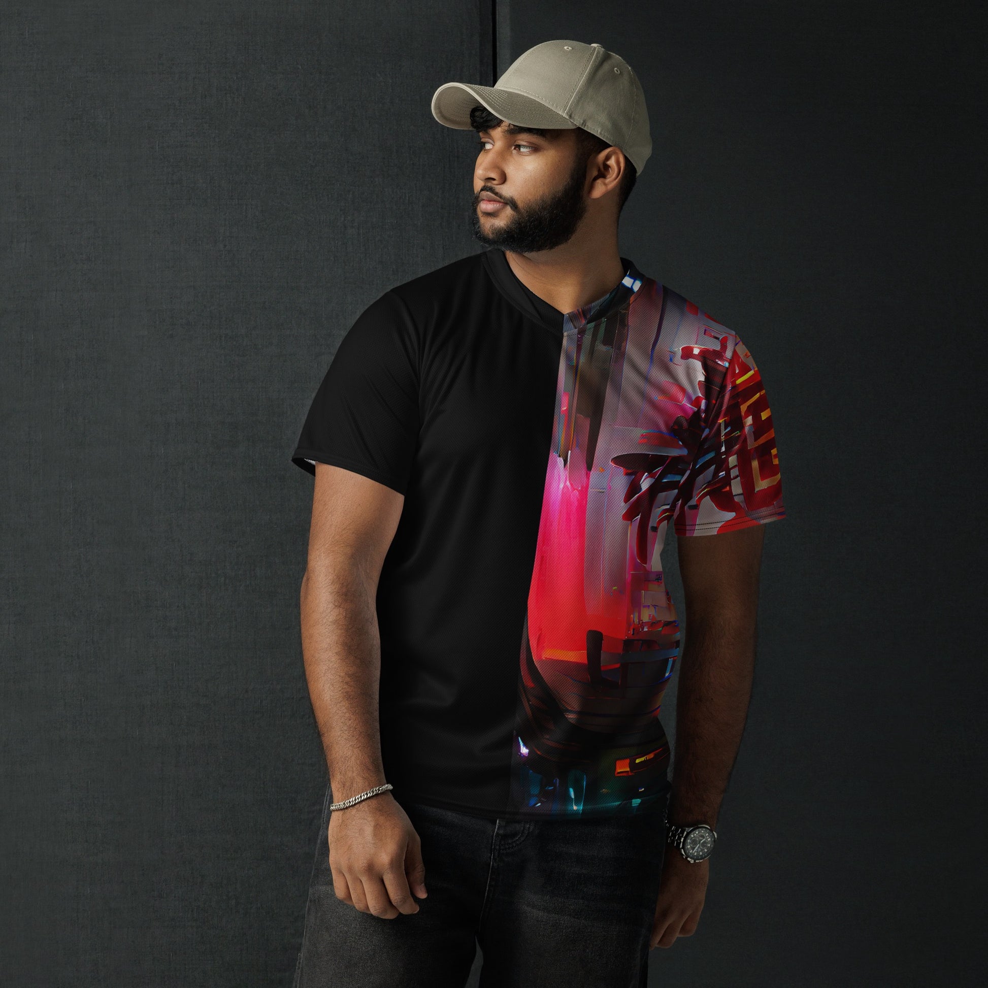 Half Black Half Báijiǔ - Unisex Sports Jersey - iSAW Company