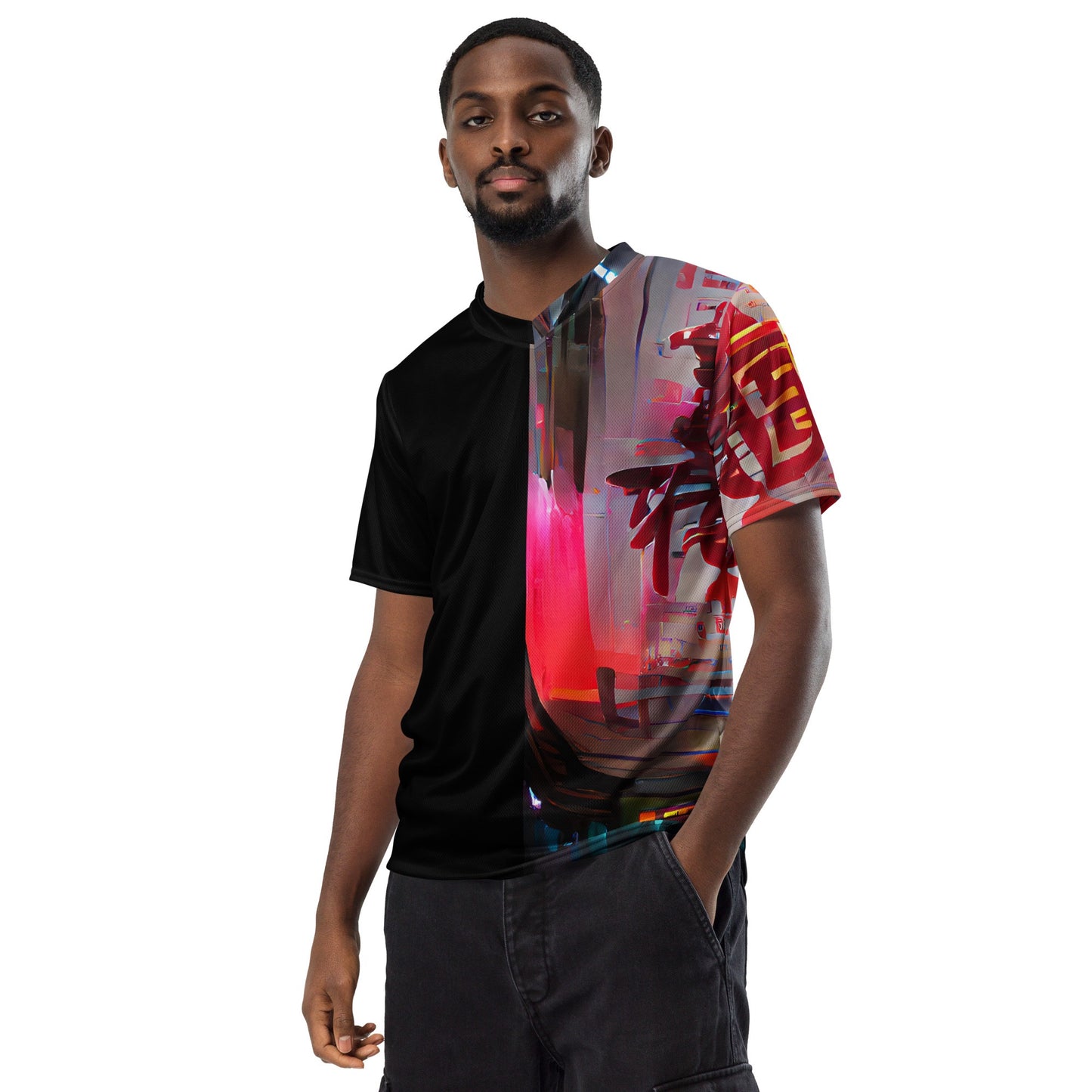 Half Black Half Báijiǔ - Unisex Sports Jersey - iSAW Company