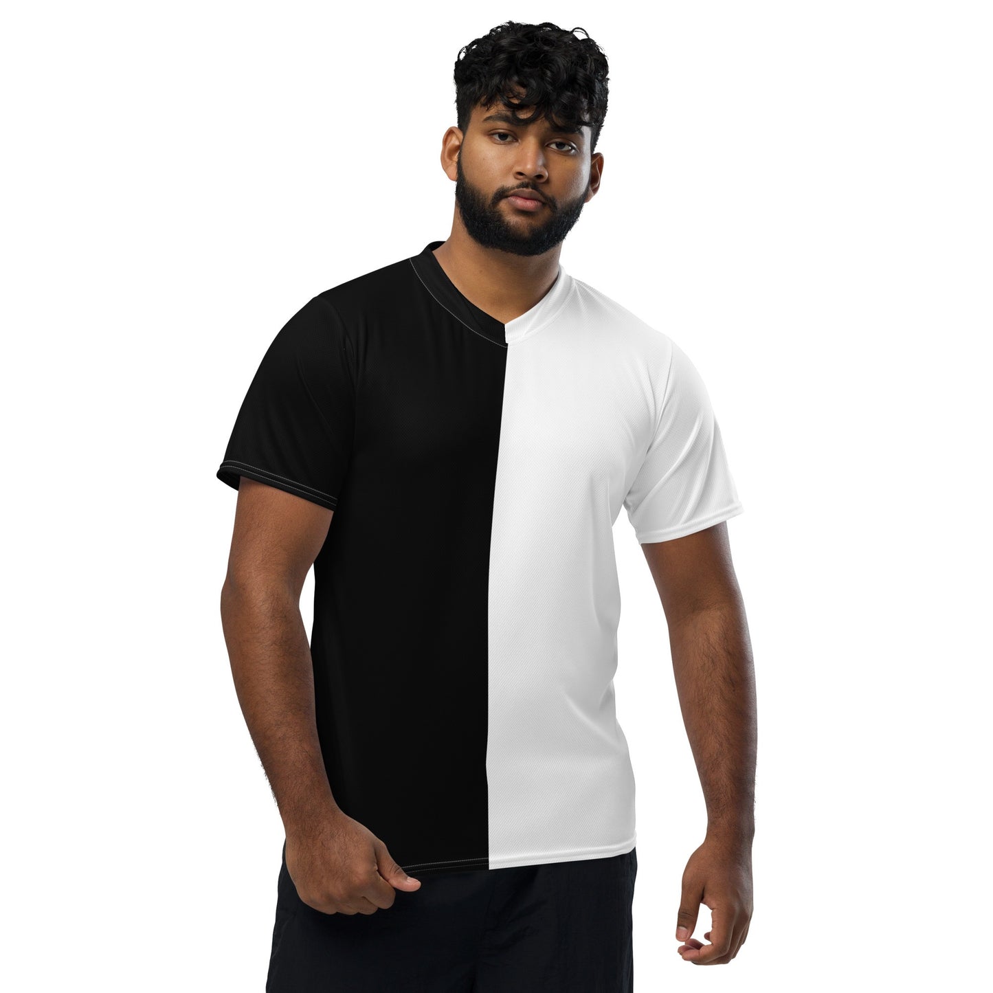 Half Black Half White - Unisex Sports Jersey - iSAW Company
