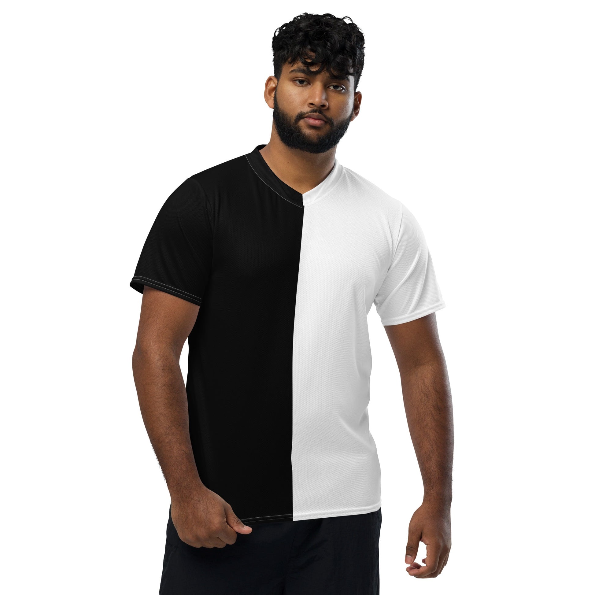 Half Black Half White - Unisex Sports Jersey - iSAW Company