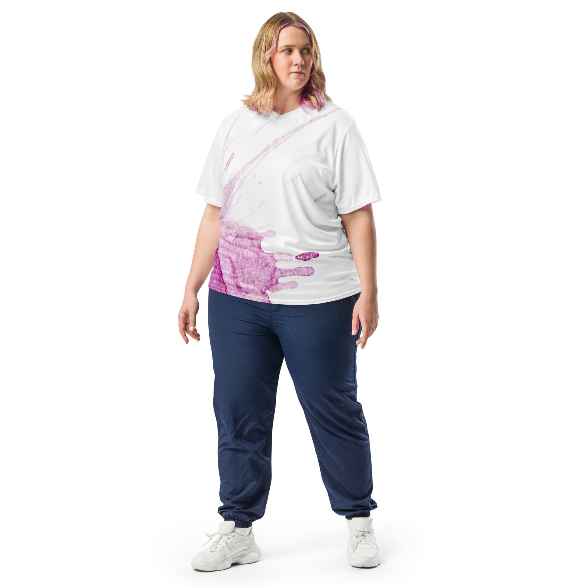Watercolour Pink Splash - Unisex Sports Jersey - iSAW Company