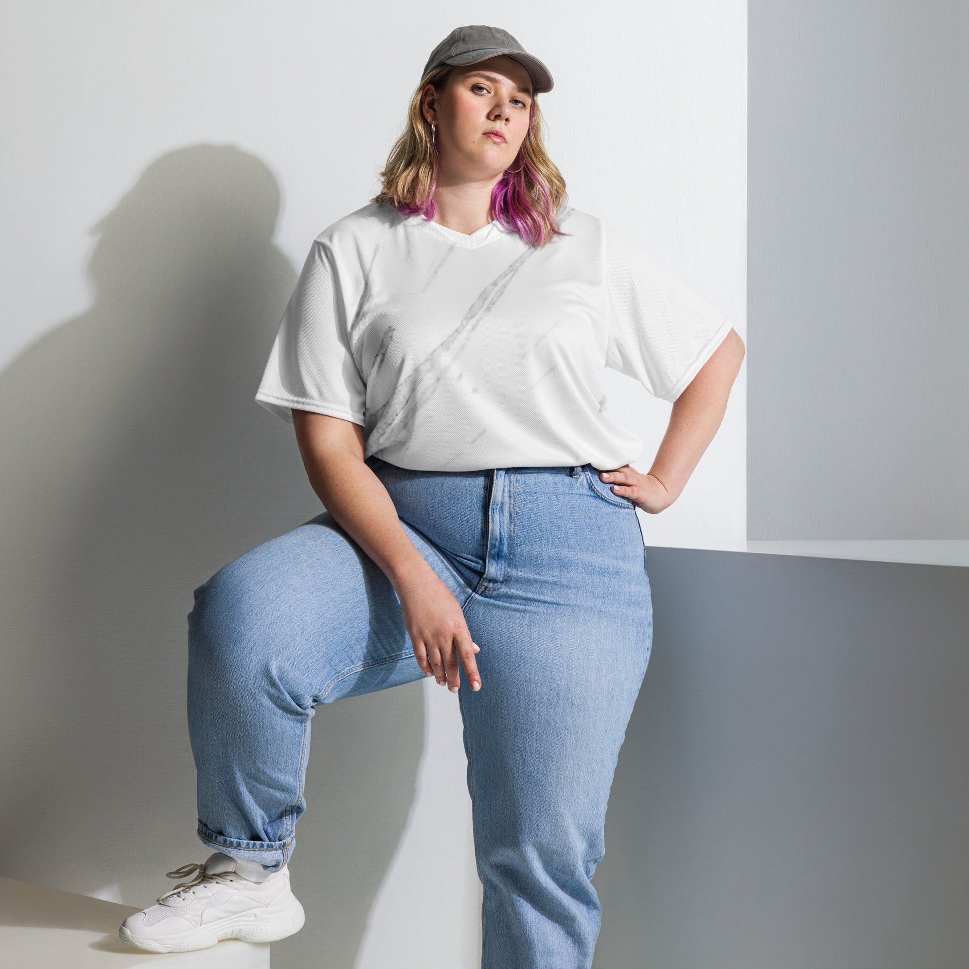 Watercolour Grey Splash - Unisex Sports Jersey - iSAW Company