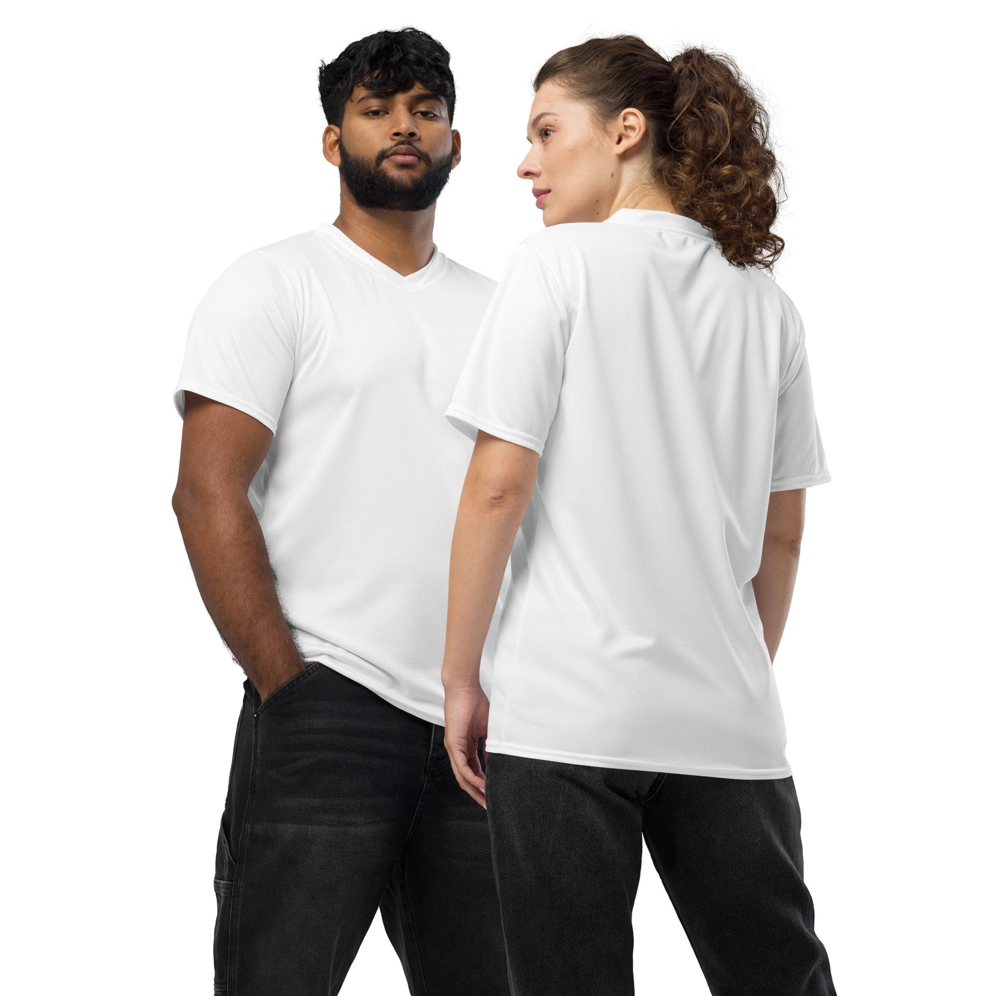iSAW Unisex White Sports Jersey - iSAW Company