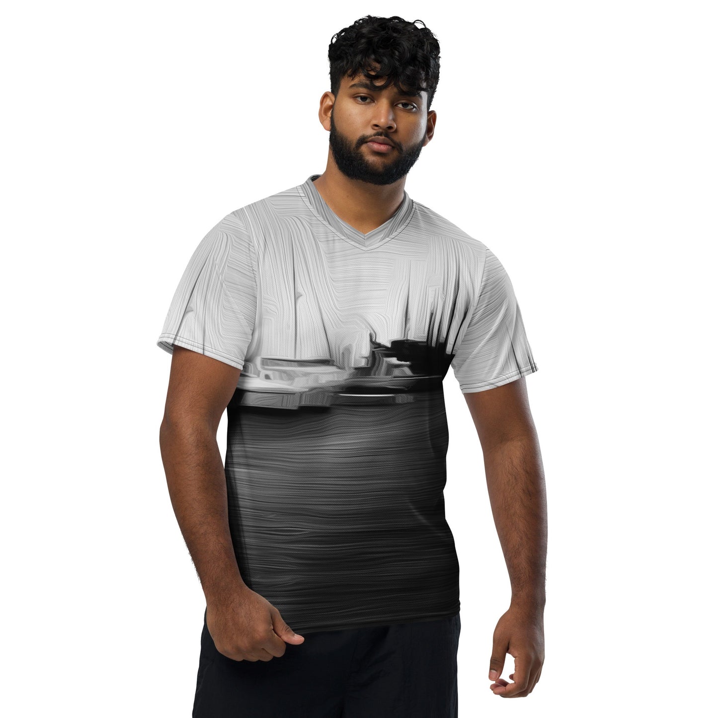 The Sleeping Yachts (at Night) - Unisex Sports Jersey - iSAW Company