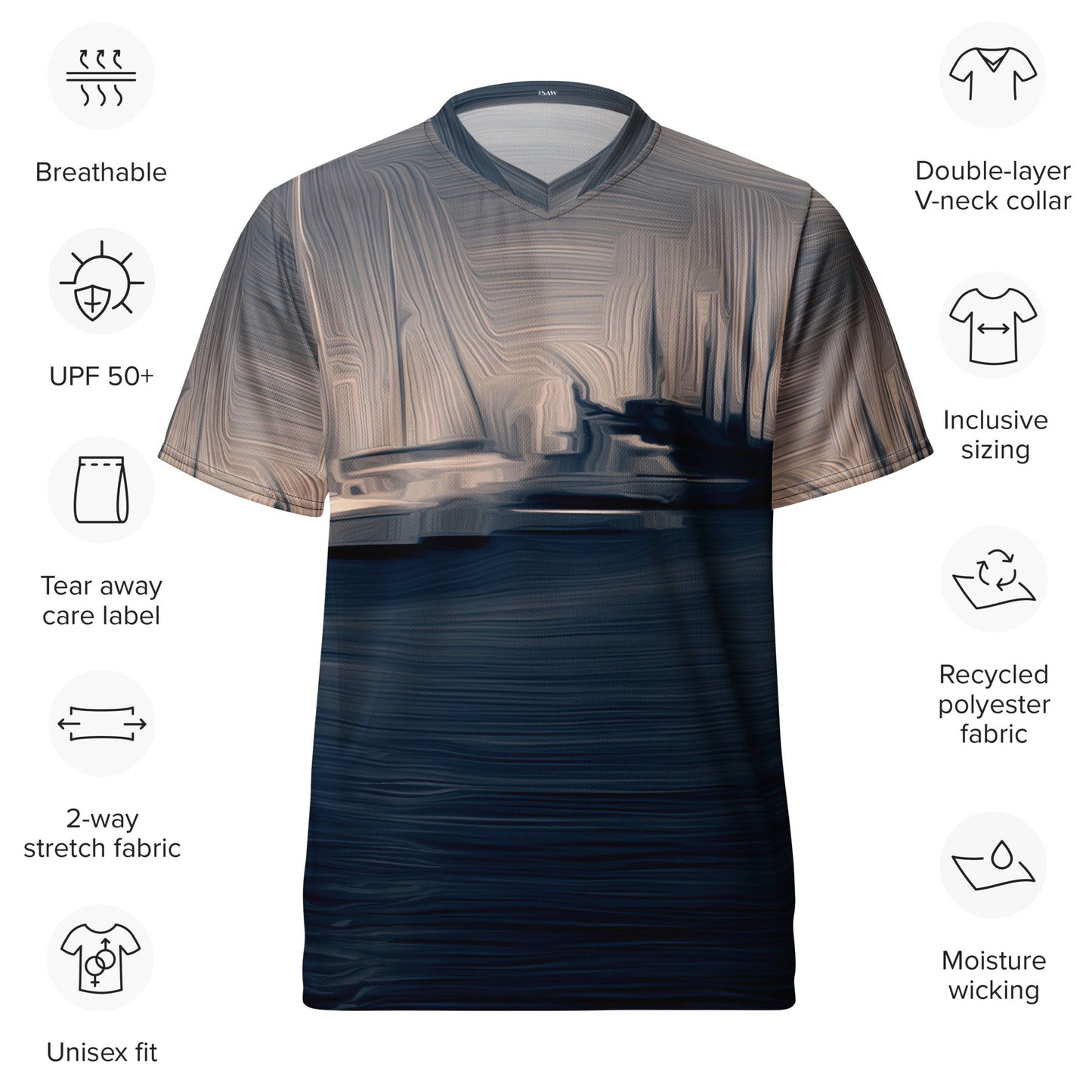 The Sleeping Yachts (at Sunrise) - Unisex Sports Jersey - iSAW Company