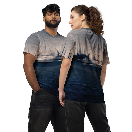 The Sleeping Yachts (at Sunrise) - Unisex Sports Jersey - iSAW Company