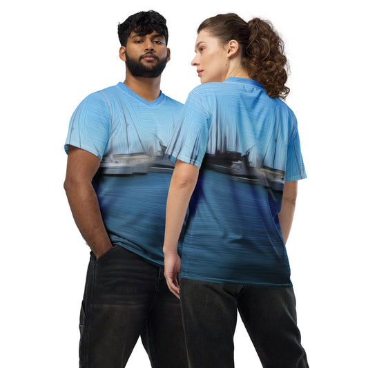 The Sleeping Yachts (at Morning) - Unisex Sports Jersey - iSAW Company