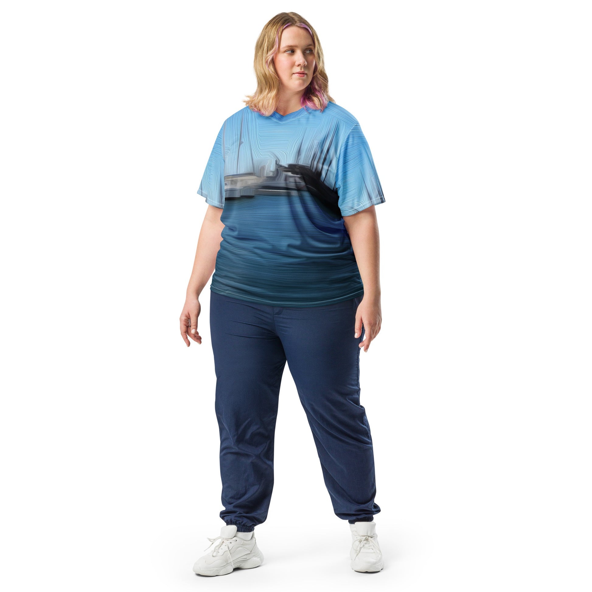 The Sleeping Yachts (at Morning) - Unisex Sports Jersey - iSAW Company