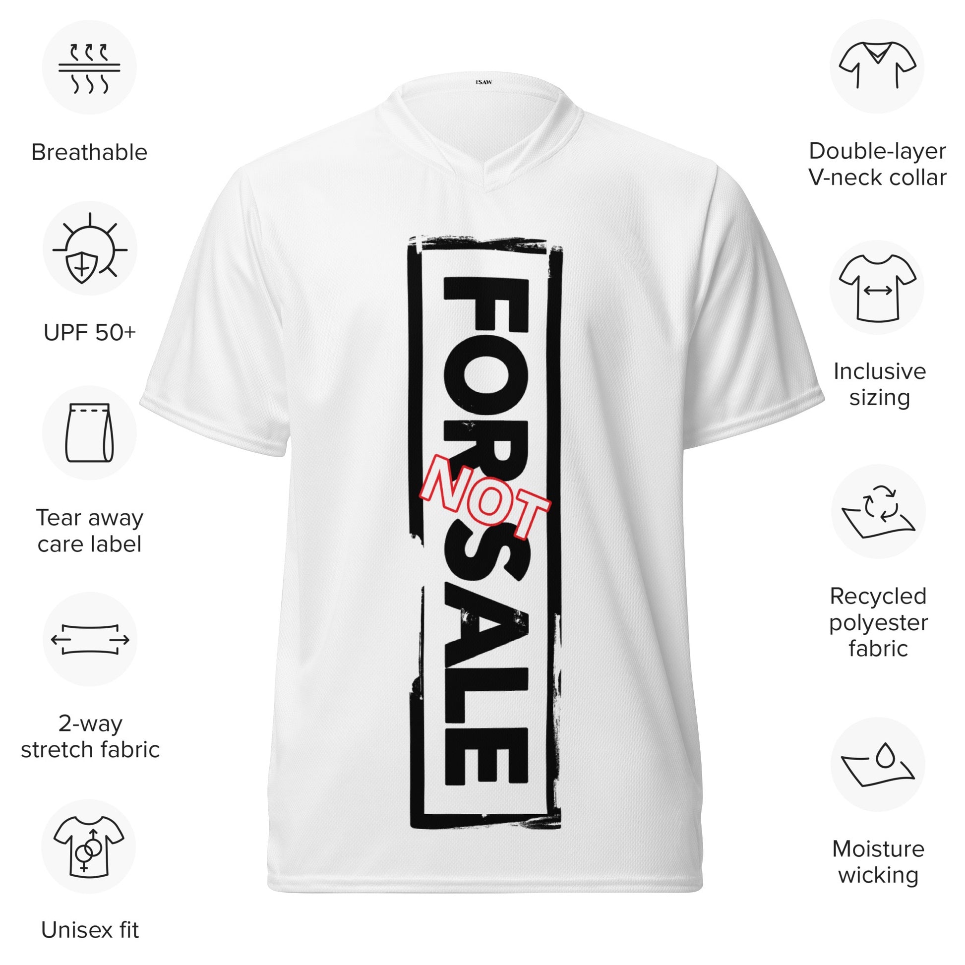 Not For Sale Black Stamp - Unisex Sports Jersey - iSAW Company