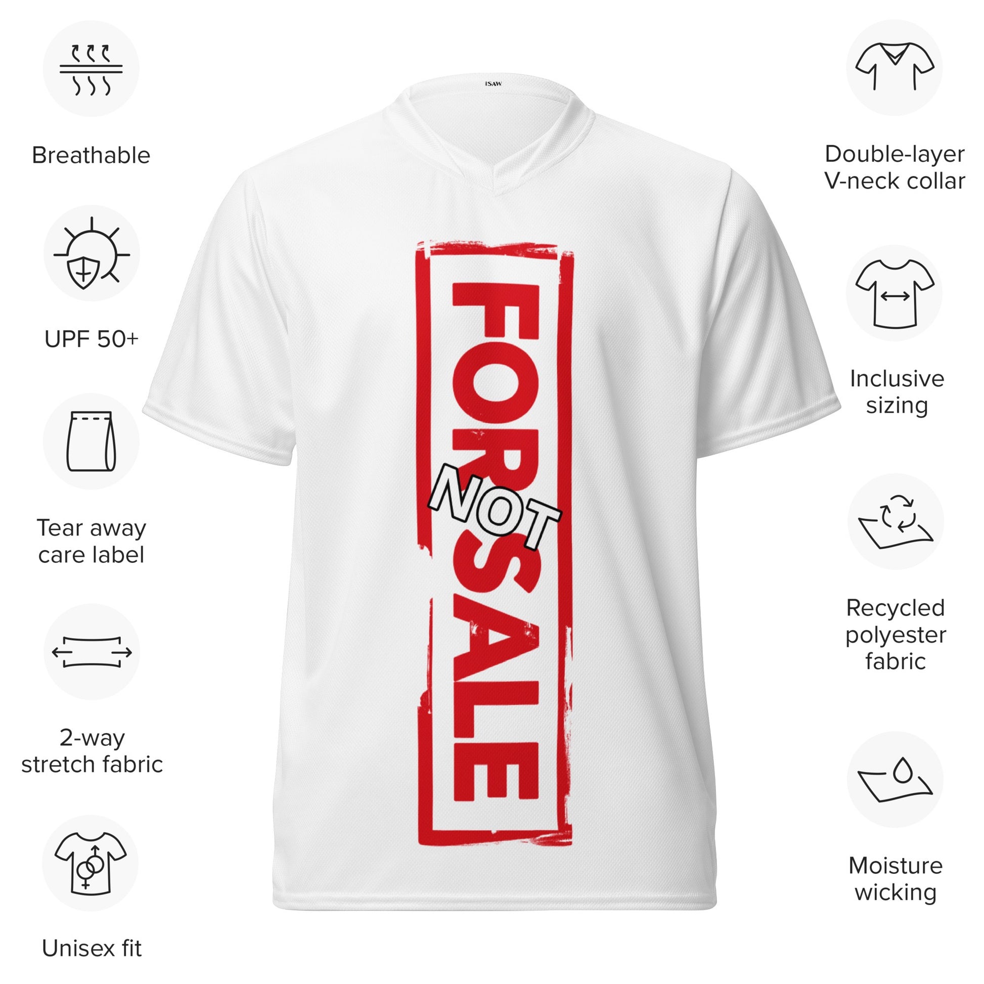 Not For Sale Red Stamp - Unisex Sports Jersey - iSAW Company