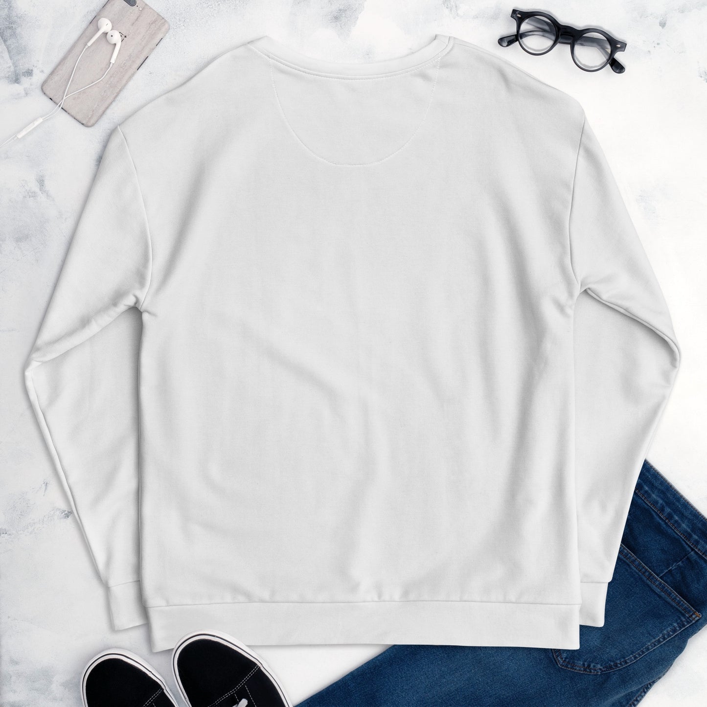 iSAW Unisex White Sweatshirt - iSAW Company