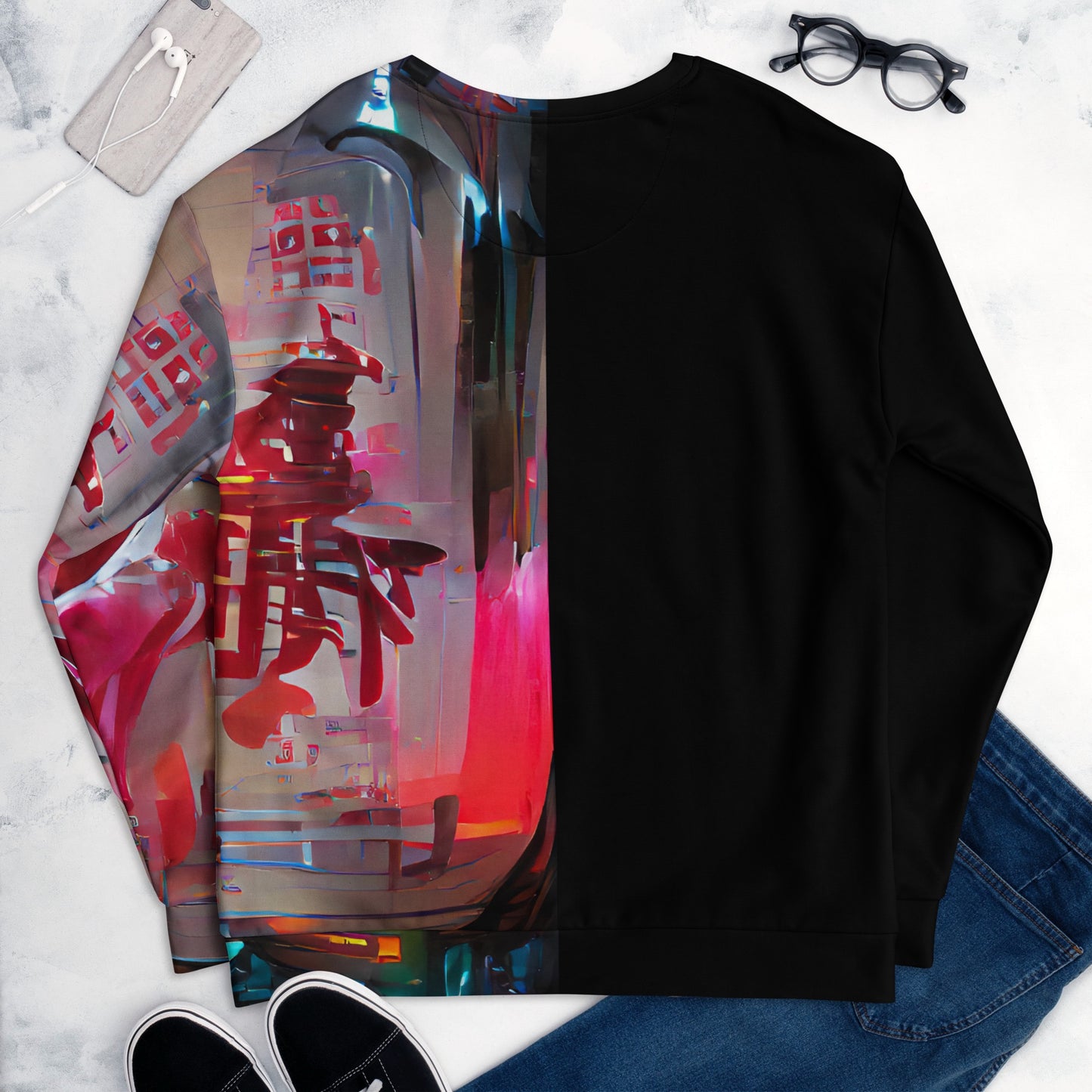 Half Black Half Báijiǔ - Unisex Sweatshirt - iSAW Company