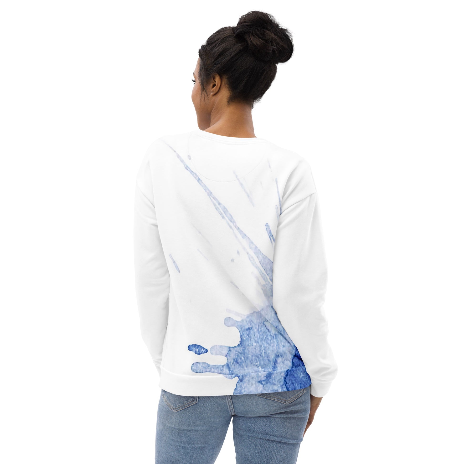 Watercolour Blue Splash - Unisex Sweatshirt - iSAW Company