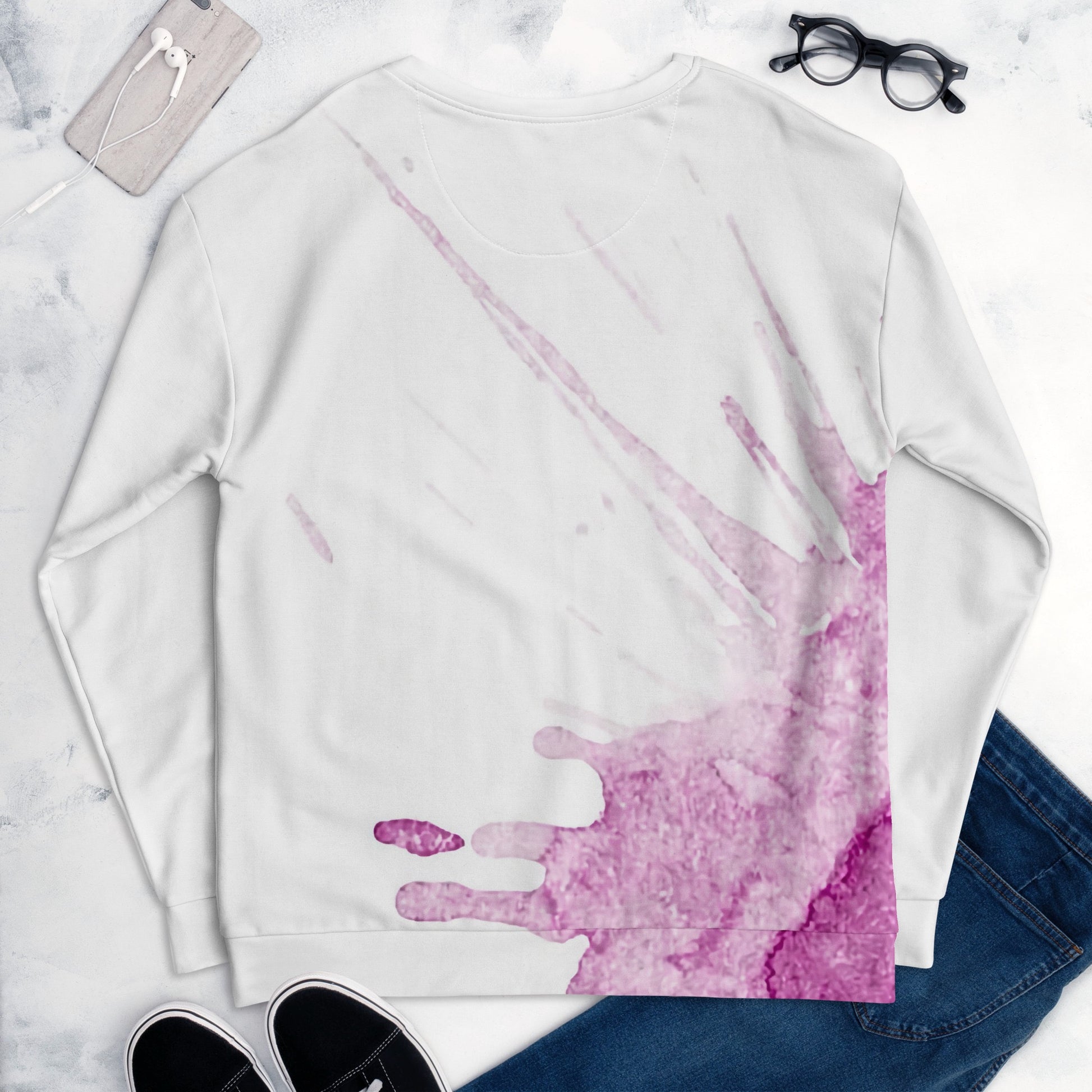 Watercolour Pink Splash - Unisex Sweatshirt - iSAW Company