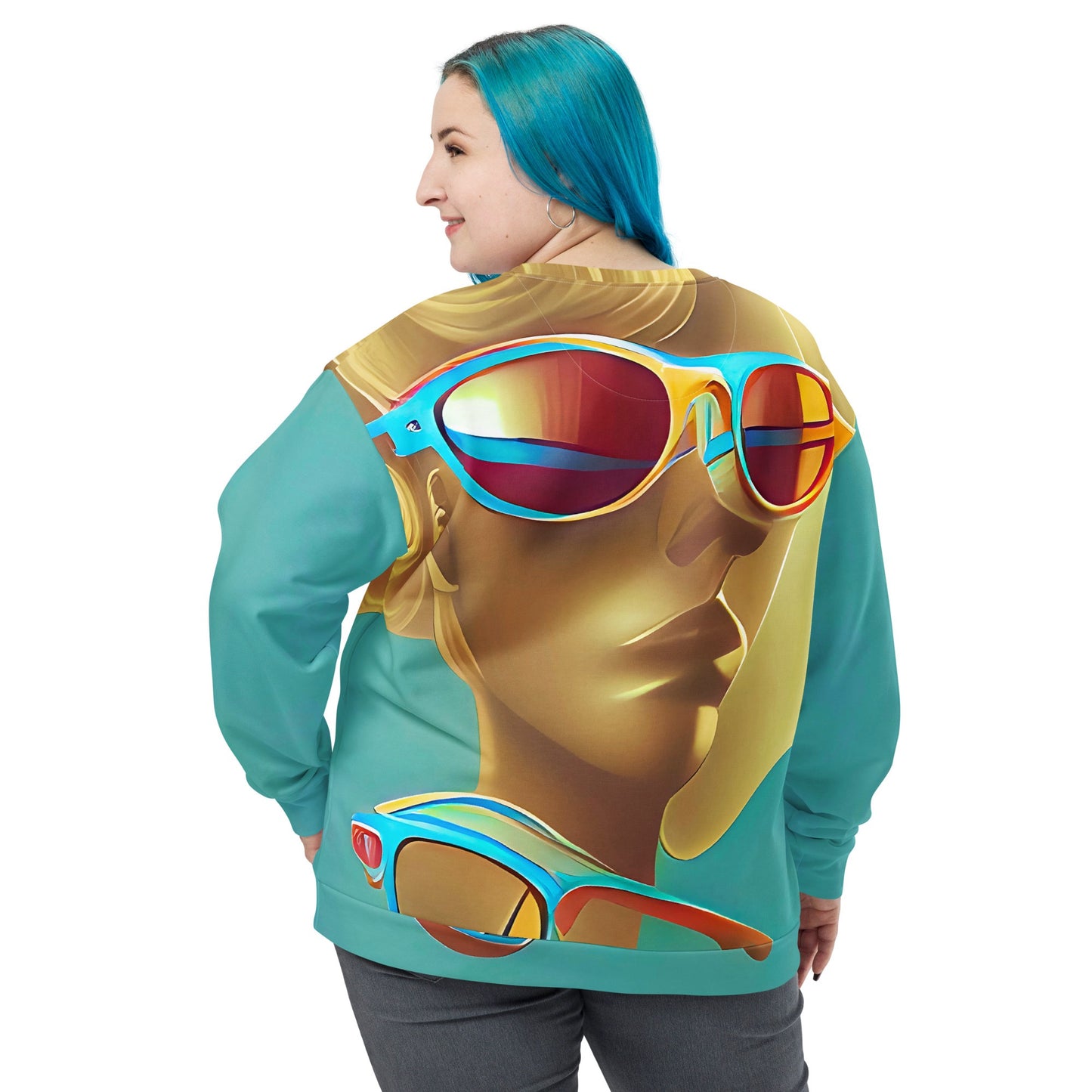 Retro Cool Blue - Womens Sweatshirt - iSAW Company