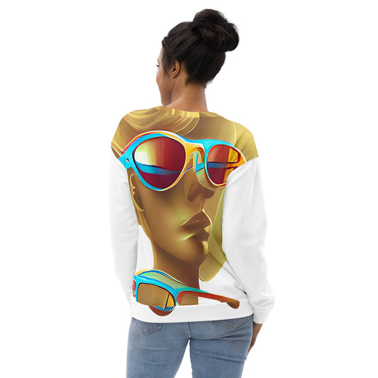 Retro Cool White - Womens Sweatshirt - iSAW Company