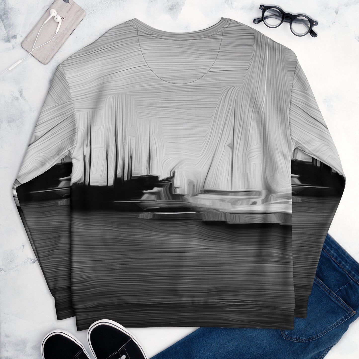 The Sleeping Yachts (at Night) - Unisex Sweatshirt - iSAW Company