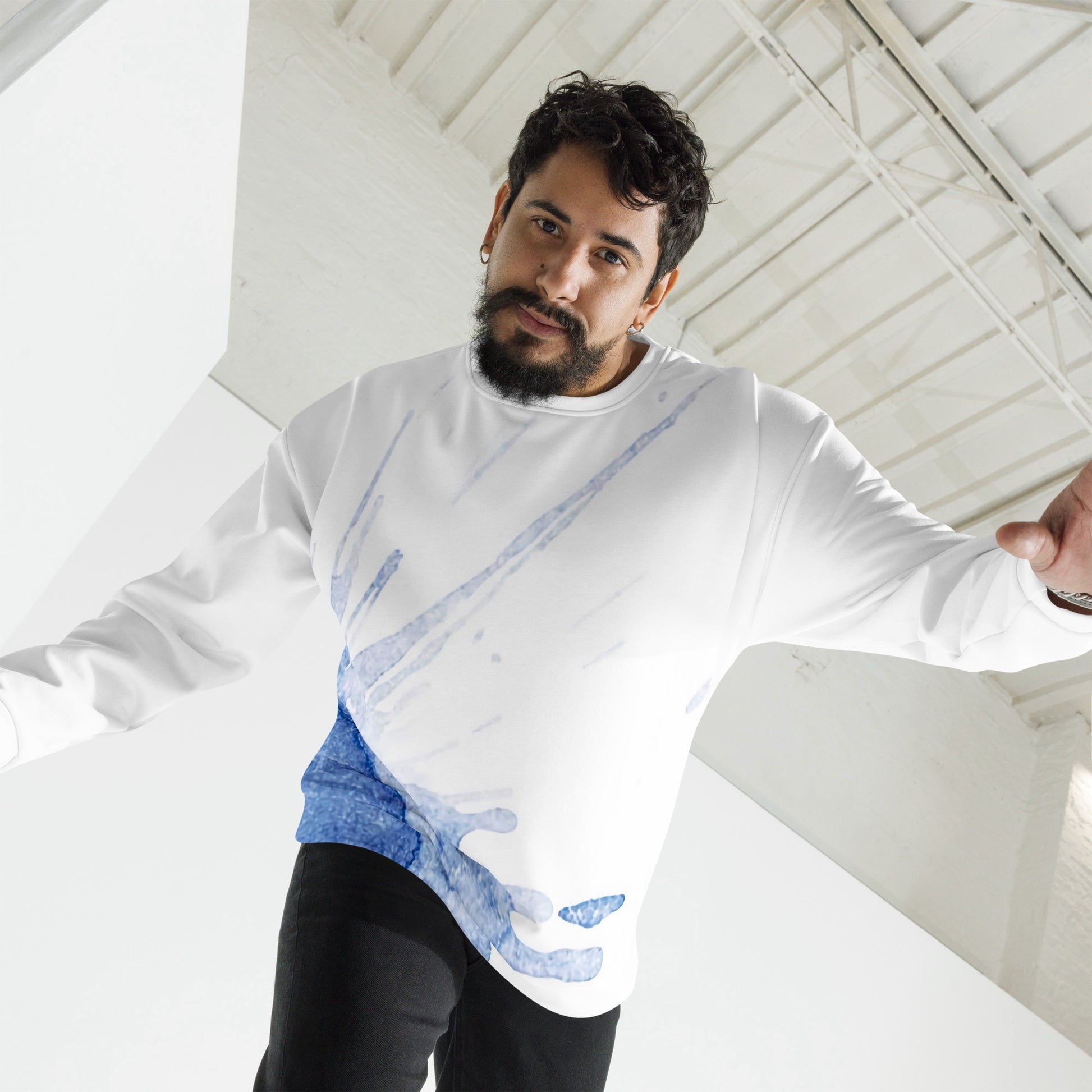 Watercolour Blue Splash - Unisex Sweatshirt - iSAW Company
