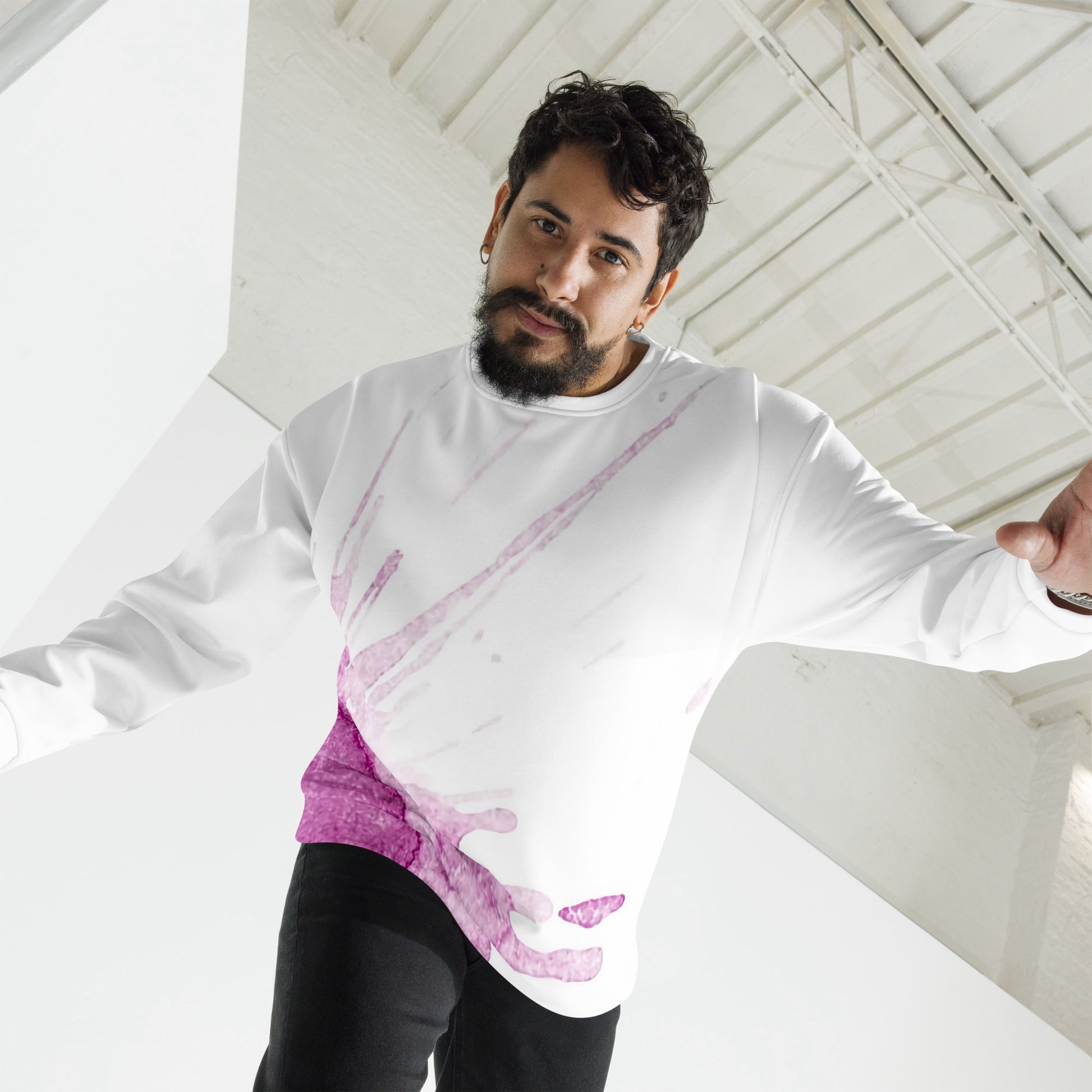 Watercolour Pink Splash - Unisex Sweatshirt - iSAW Company