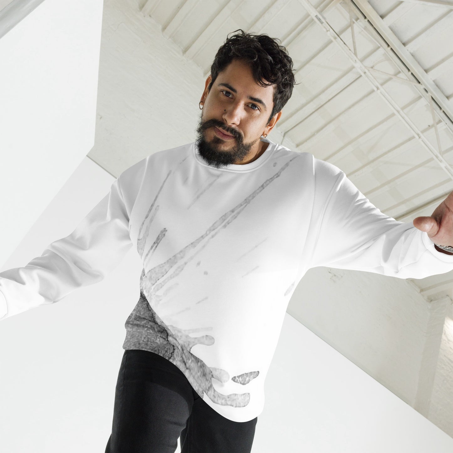 Watercolour Grey Splash - Unisex Sweatshirt - iSAW Company