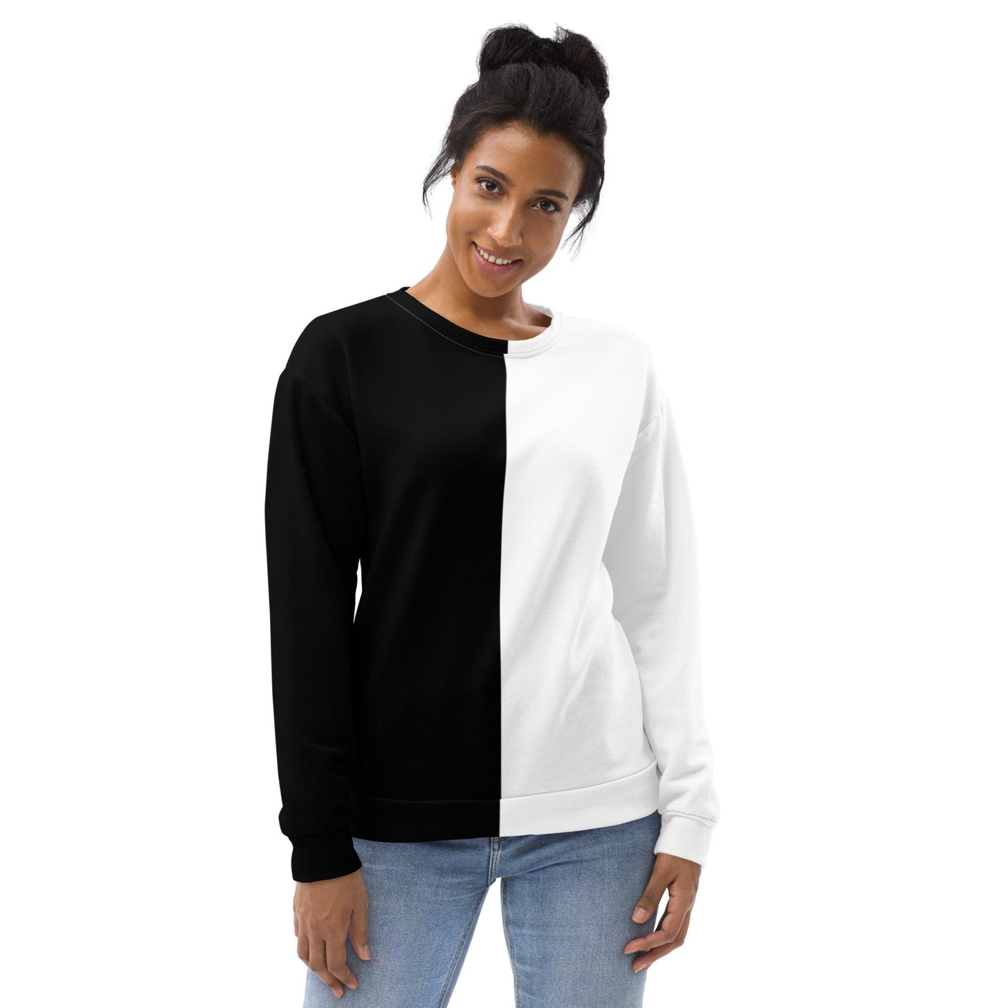 Half Black Half White - Unisex Sweatshirt - iSAW Company