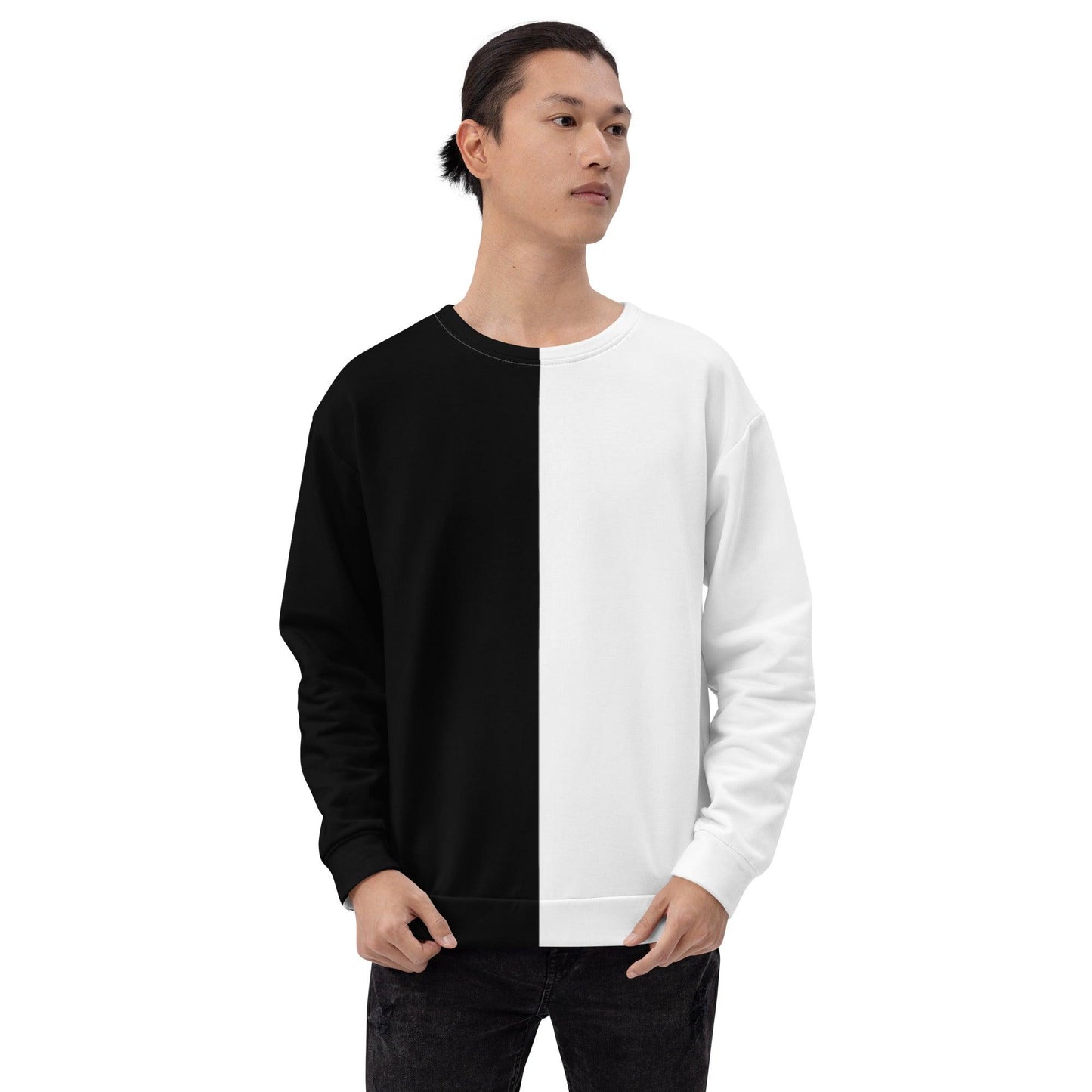 Half Black Half White - Unisex Sweatshirt - iSAW Company