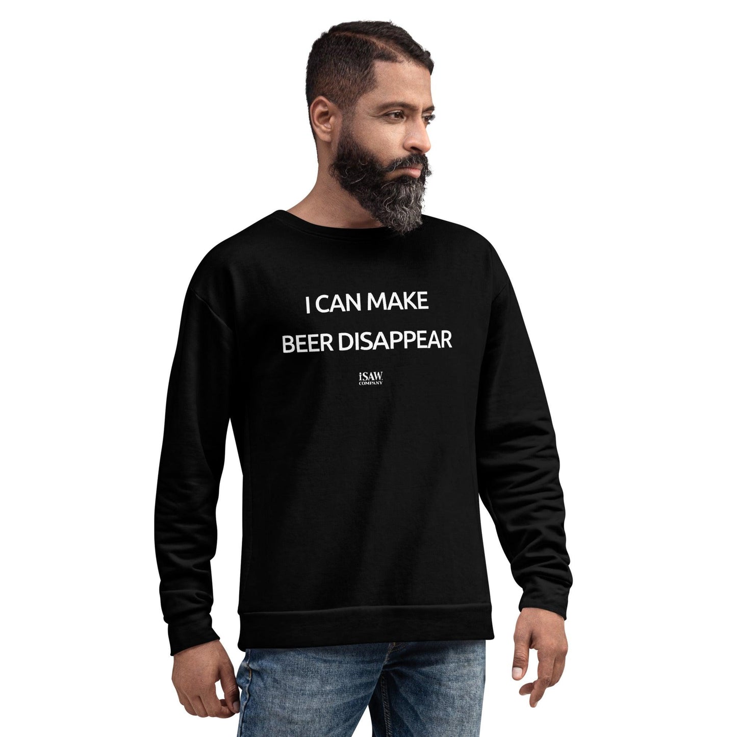 I Can Make Beer Disappear - Mens Black Sweatshirt