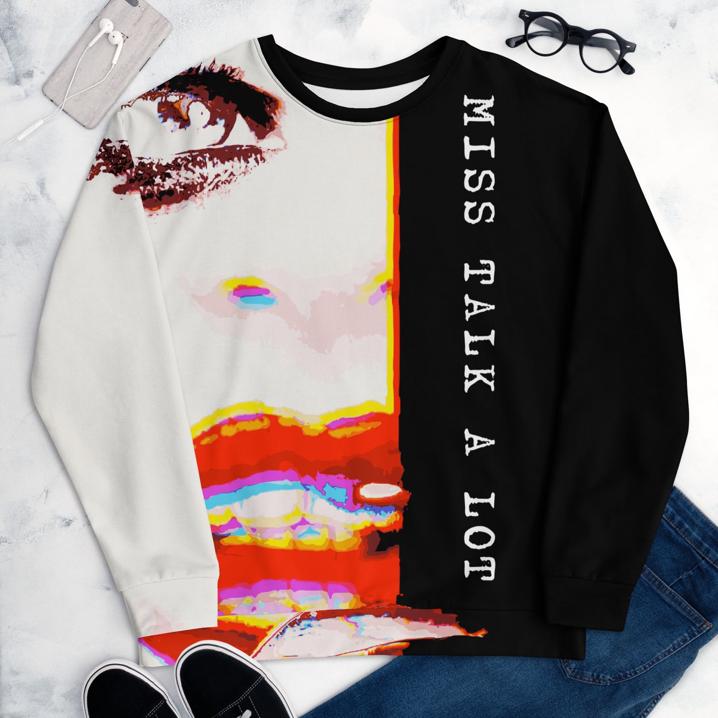 Miss Talk A Lot - Womens Sweatshirt