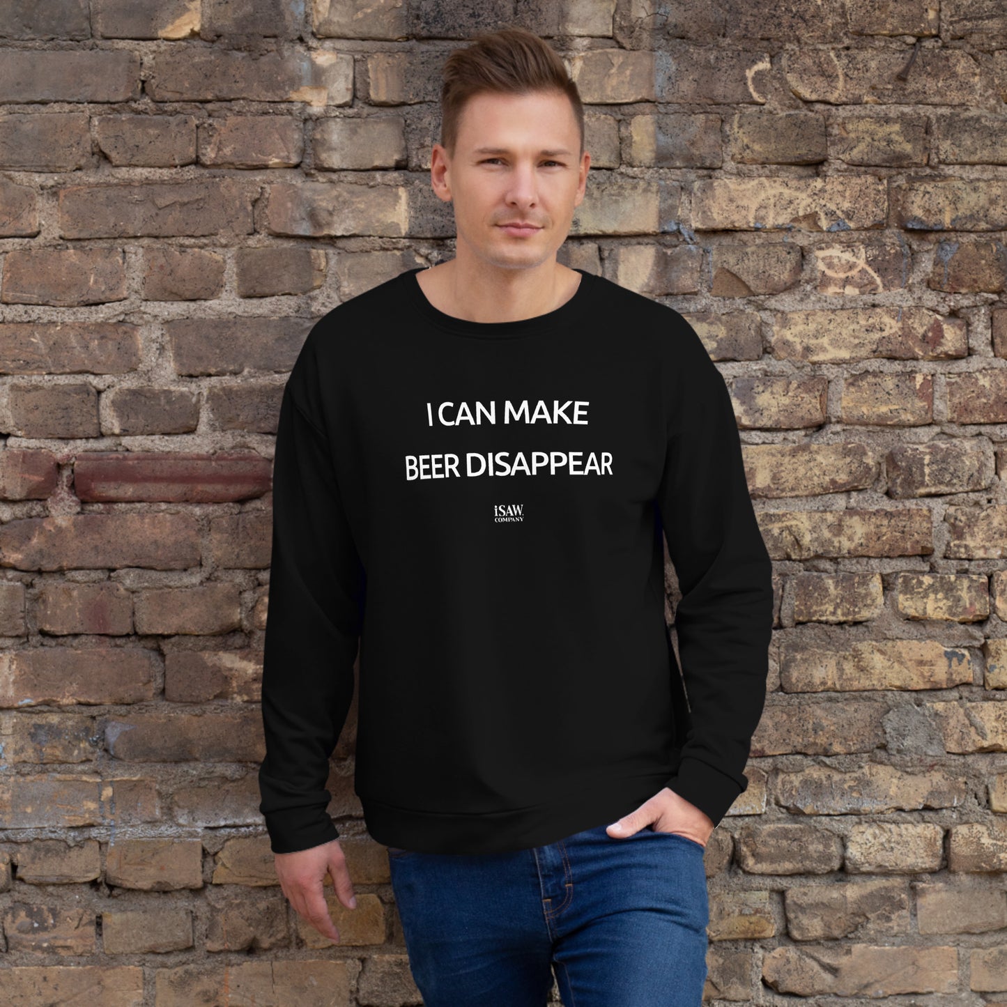 I Can Make Beer Disappear - Unisex Black Sweatshirt - iSAW Company