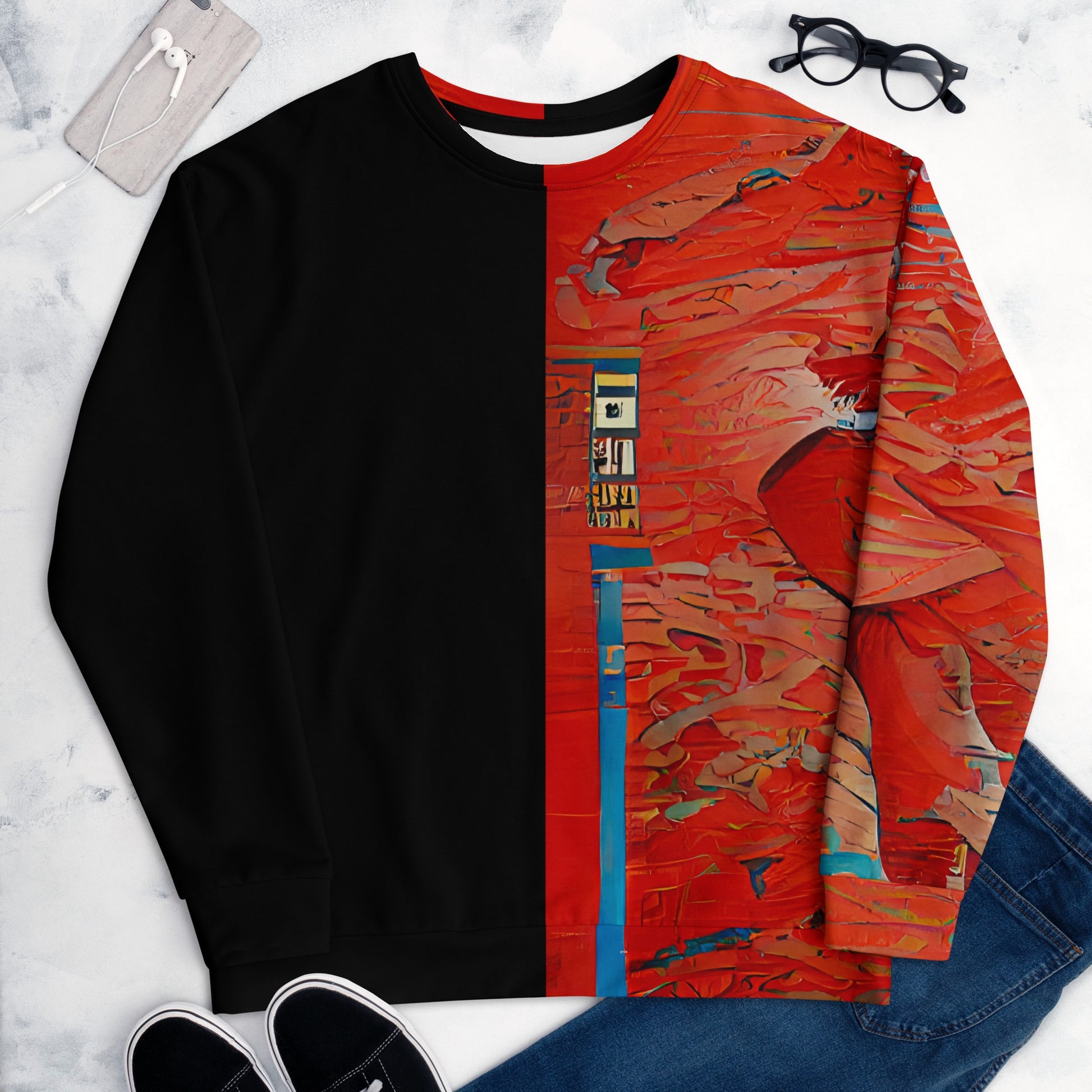 Half Black Half Hónghǎi - Unisex Sweatshirt - iSAW Company