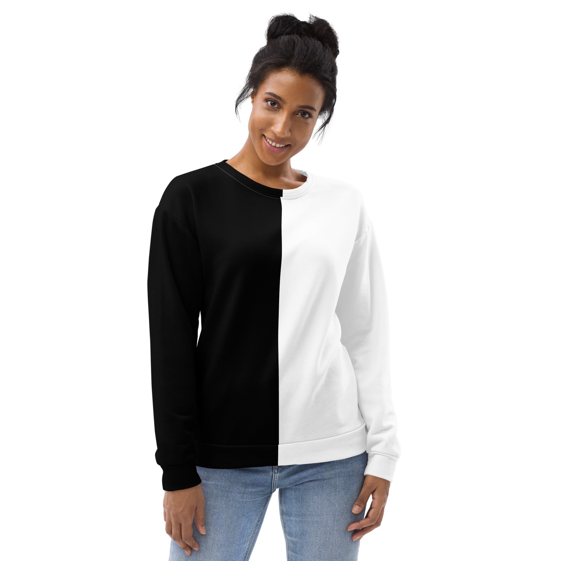 Half Black Half White - Unisex Sweatshirt - iSAW Company