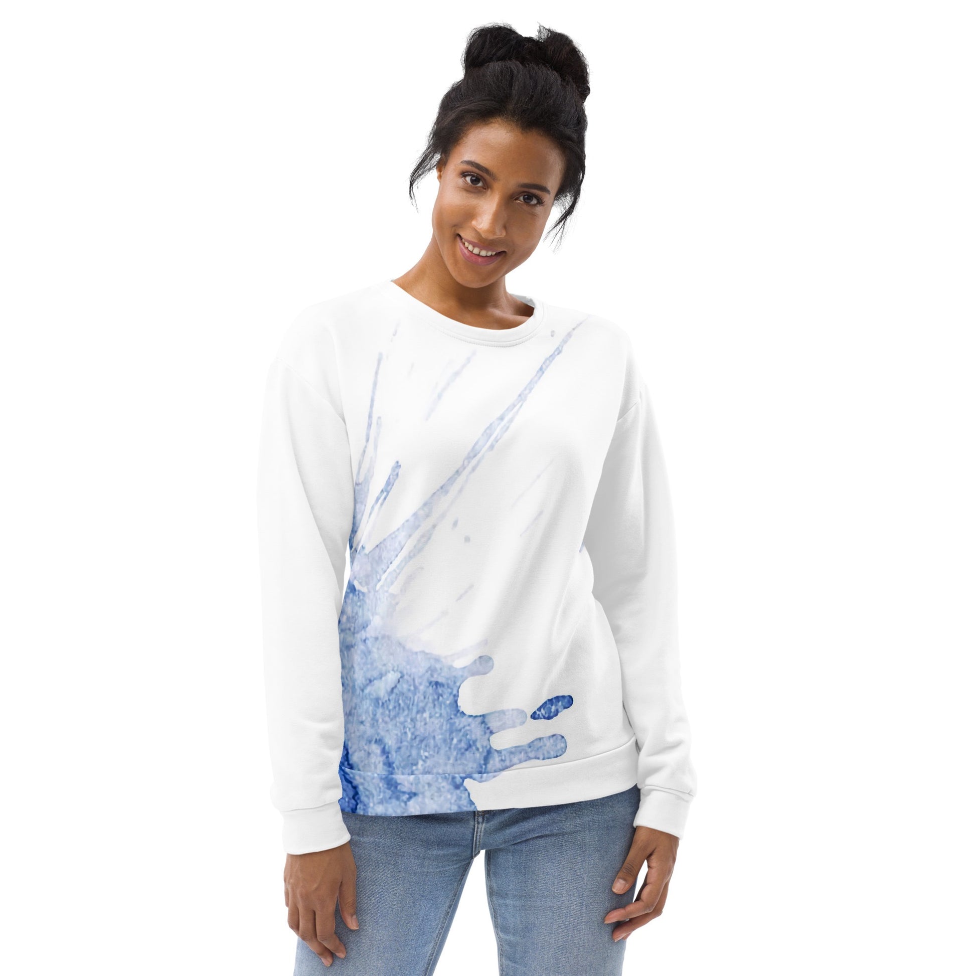 Watercolour Blue Splash - Unisex Sweatshirt - iSAW Company