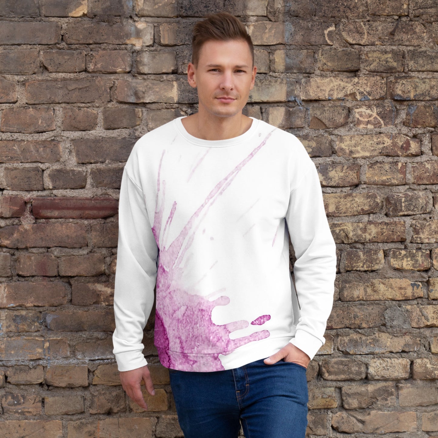 Watercolour Pink Splash - Unisex Sweatshirt - iSAW Company