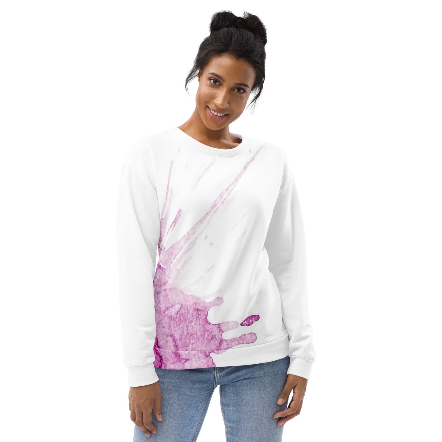 Watercolour Pink Splash - Unisex Sweatshirt - iSAW Company