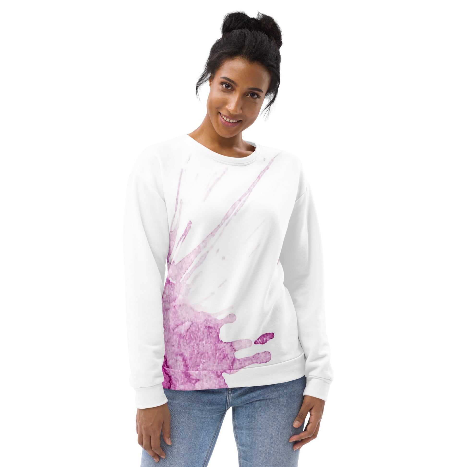 Watercolour Pink Splash - Unisex Sweatshirt - iSAW Company