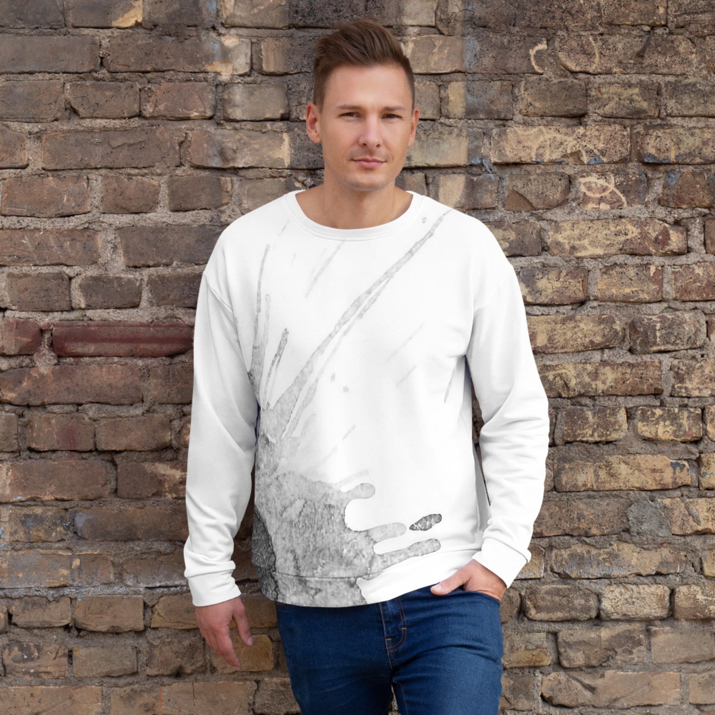 Watercolour Grey Splash - Unisex Sweatshirt - iSAW Company