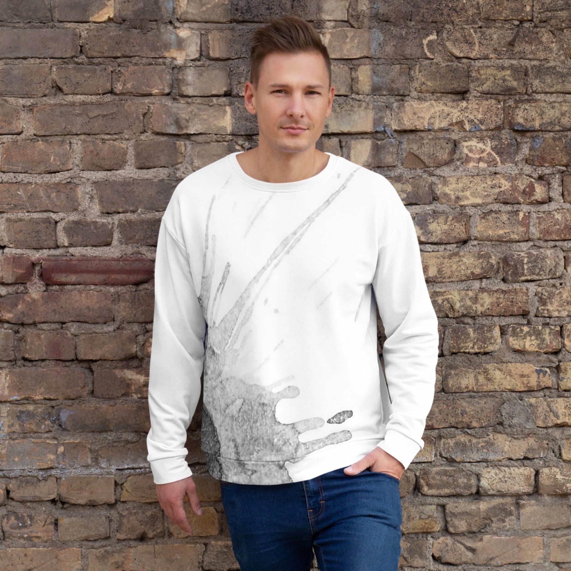 Watercolour Grey Splash - Unisex Sweatshirt - iSAW Company