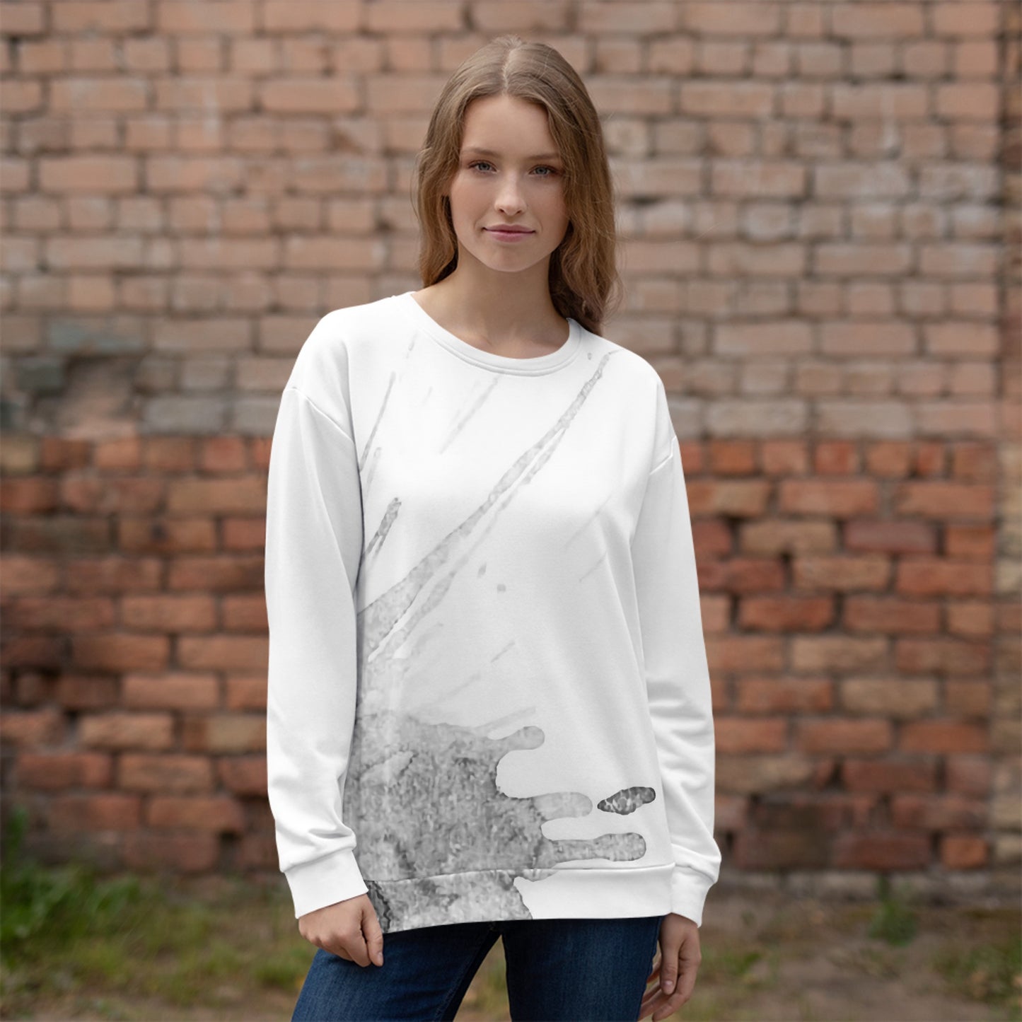 Watercolour Grey Splash - Unisex Sweatshirt - iSAW Company