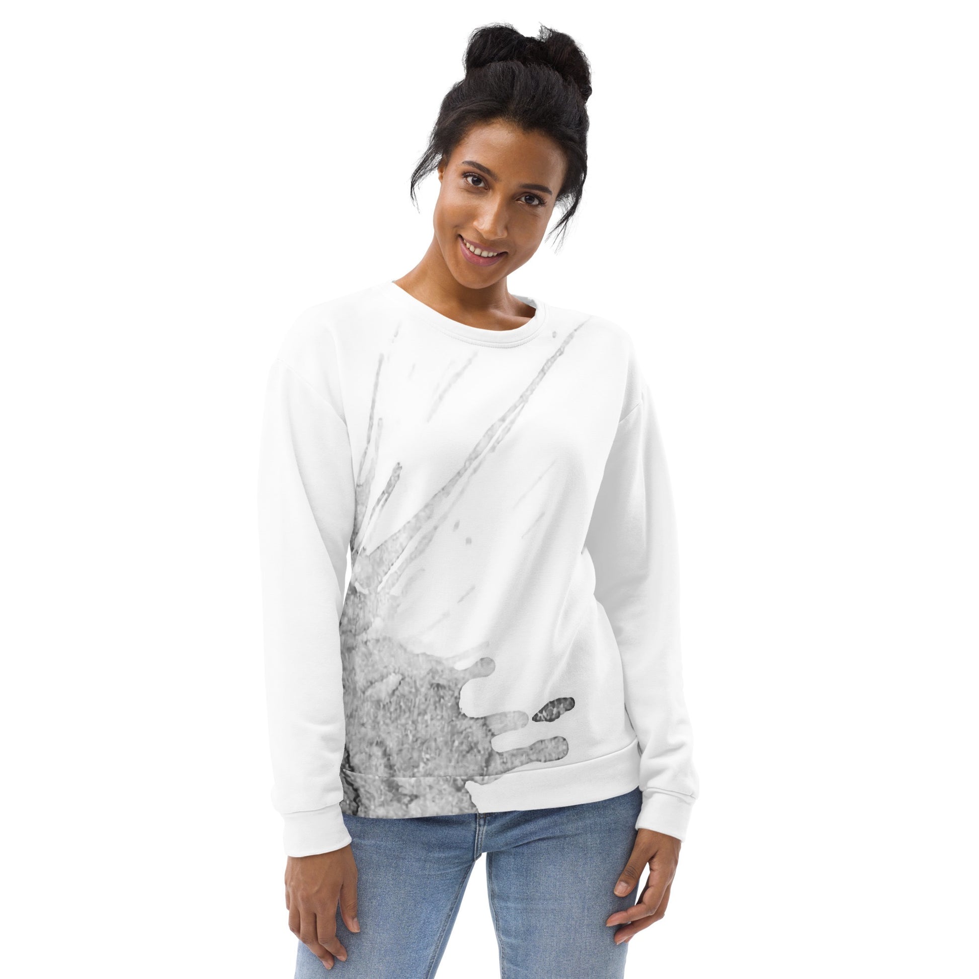 Watercolour Grey Splash - Unisex Sweatshirt - iSAW Company