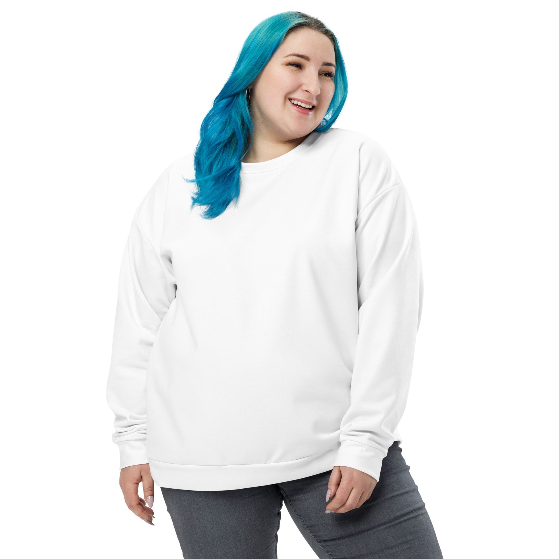 iSAW Unisex White Sweatshirt - iSAW Company