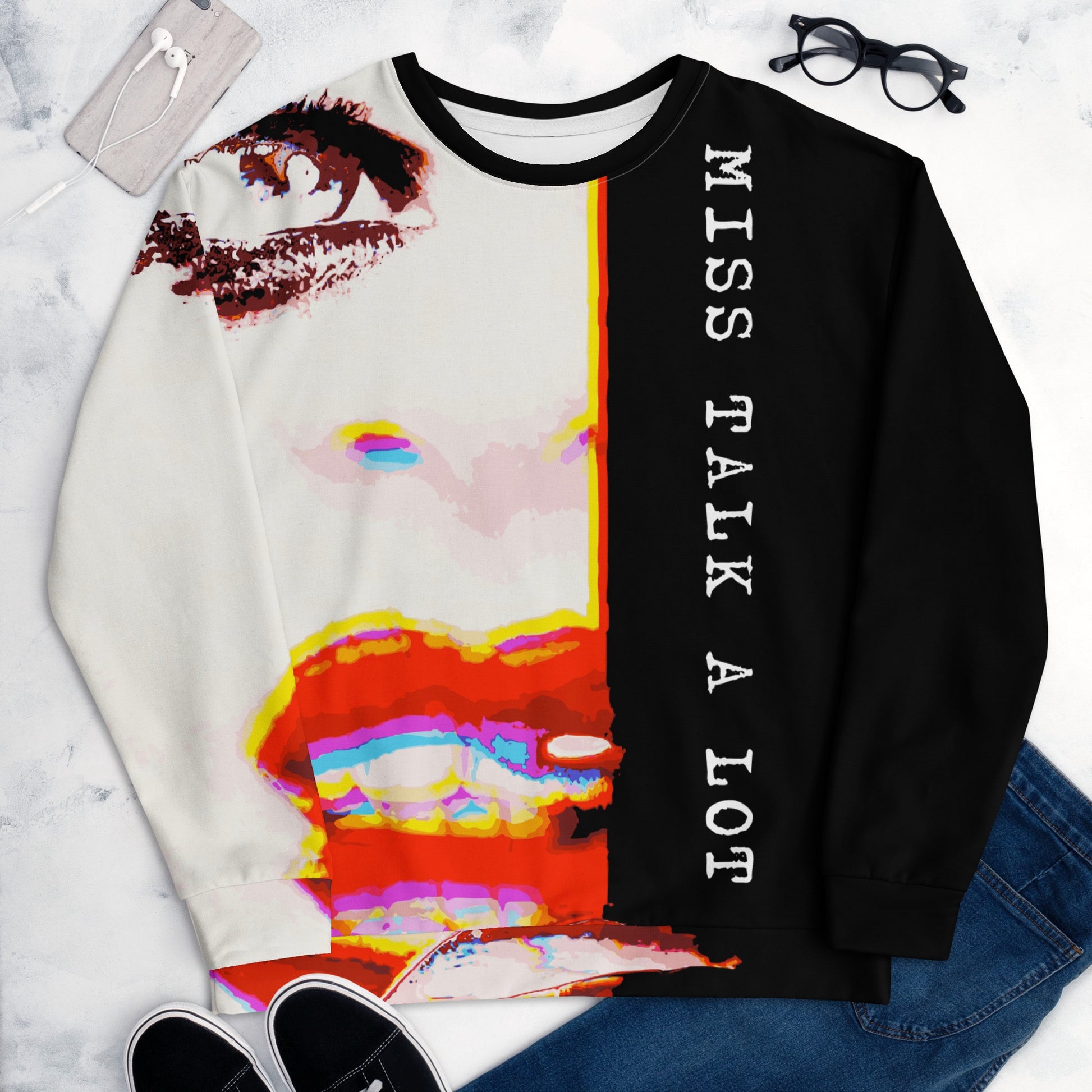 Miss Talk A Lot - Womens Sweatshirt - iSAW Company