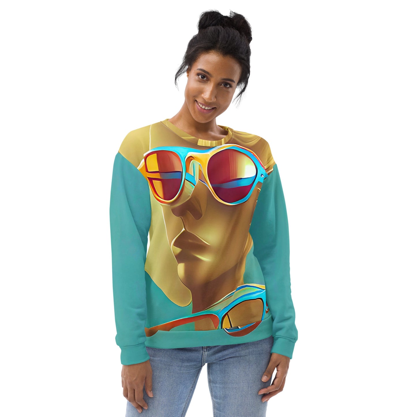 Retro Cool Blue - Womens Sweatshirt - iSAW Company