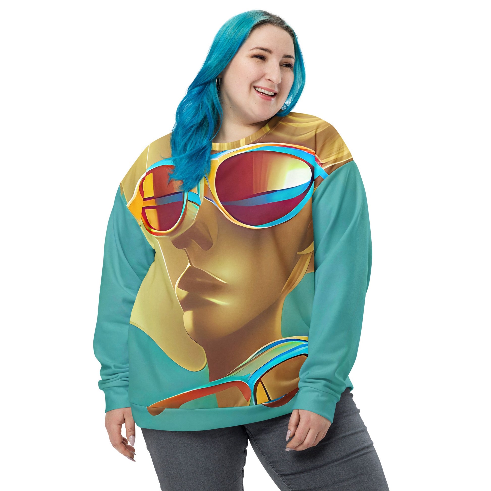 Retro Cool Blue - Womens Sweatshirt - iSAW Company