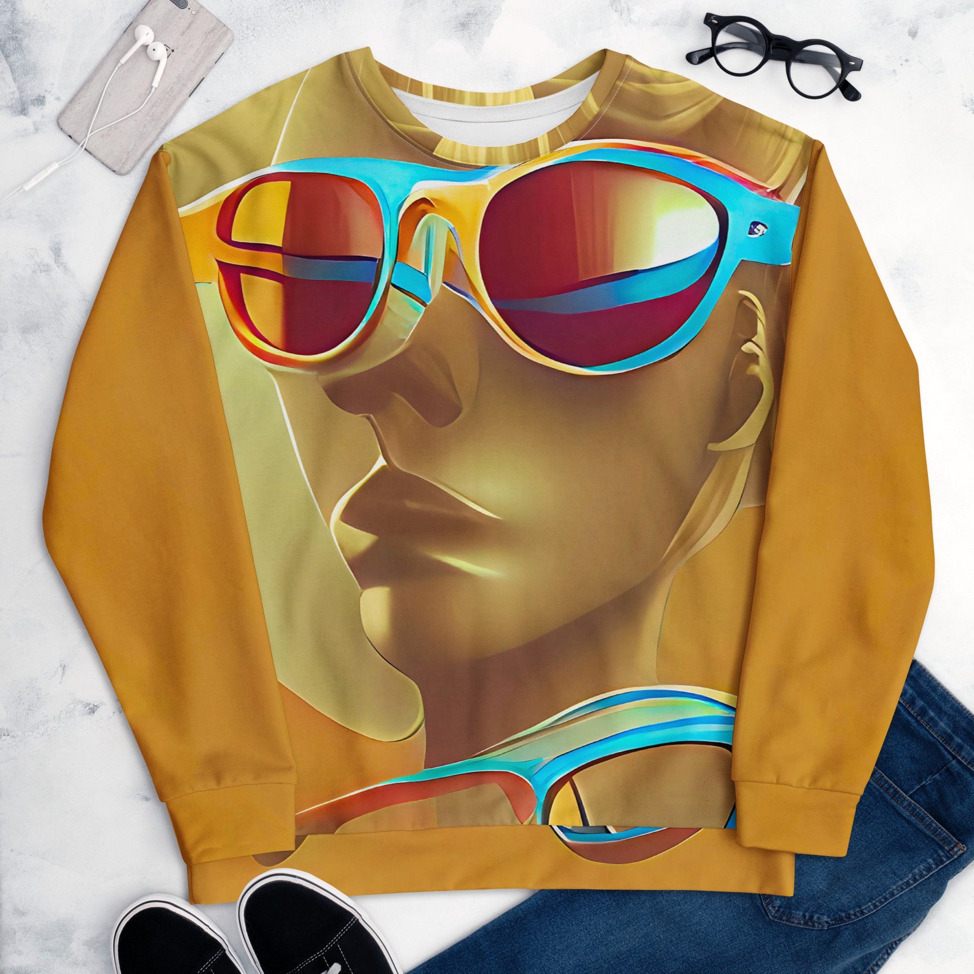 Retro Cool Orange - Womens Sweatshirt - iSAW Company